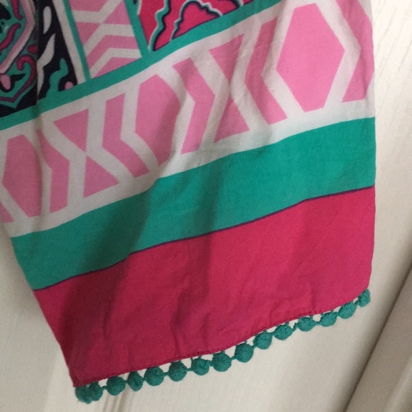 CROWN & IVY pink and teal top - Picture 3 of 5